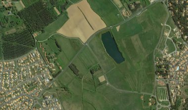 bir kuş bakışı Bretigny-sur-Orge sahil, sokaklar ve altyapı 2019