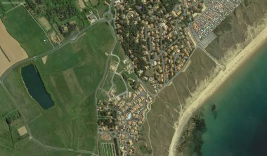 bir kuş bakışı Bretigny-sur-Orge sahil, sokaklar ve altyapı 2019