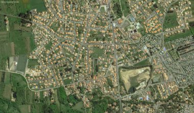 bir kuş bakışı Bretigny-sur-Orge sahil, sokaklar ve altyapı 2019