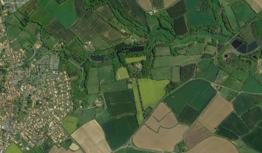 bir kuş bakışı Bretigny-sur-Orge sahil, sokaklar ve altyapı 2019