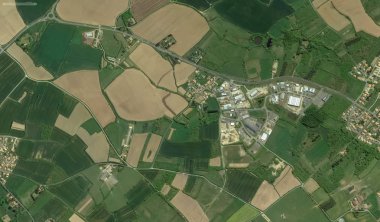 bir kuş bakışı Bretigny-sur-Orge sahil, sokaklar ve altyapı 2019