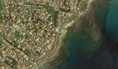 bir kuş bakışı Bretigny-sur-Orge sahil, sokaklar ve altyapı 2019