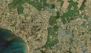 bir kuş bakışı Bretigny-sur-Orge sahil, sokaklar ve altyapı 2019