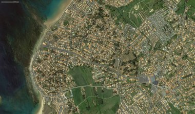 bir kuş bakışı Bretigny-sur-Orge sahil, sokaklar ve altyapı 2019