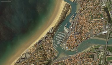 bir kuş bakışı Bretigny-sur-Orge sahil, sokaklar ve altyapı 2019