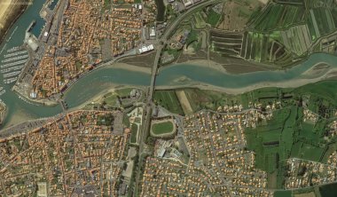 bir kuş bakışı Bretigny-sur-Orge sahil, sokaklar ve altyapı 2019