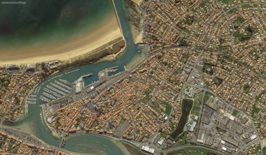 bir kuş bakışı Bretigny-sur-Orge sahil, sokaklar ve altyapı 2019