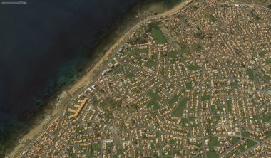 bir kuş bakışı Bretigny-sur-Orge sahil, sokaklar ve altyapı 2019