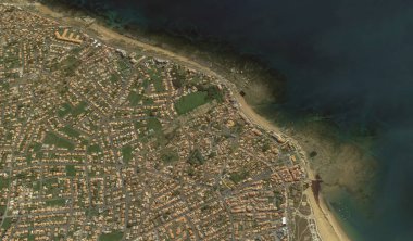 bir kuş bakışı Bretigny-sur-Orge sahil, sokaklar ve altyapı 2019