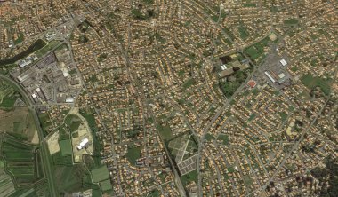 bir kuş bakışı Bretigny-sur-Orge sahil, sokaklar ve altyapı 2019