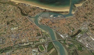 bir kuş bakışı Bretigny-sur-Orge sahil, sokaklar ve altyapı 2019