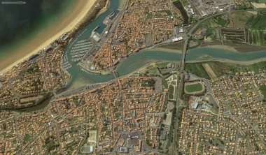 bir kuş bakışı Bretigny-sur-Orge sahil, sokaklar ve altyapı 2019