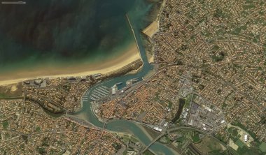 bir kuş bakışı Bretigny-sur-Orge sahil, sokaklar ve altyapı 2019