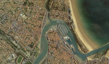 bir kuş bakışı Bretigny-sur-Orge sahil, sokaklar ve altyapı 2019