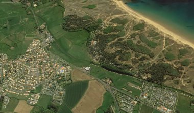 bir kuş bakışı Bretigny-sur-Orge sahil, sokaklar ve altyapı 2019