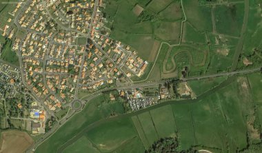 bir kuş bakışı Bretigny-sur-Orge sahil, sokaklar ve altyapı 2019