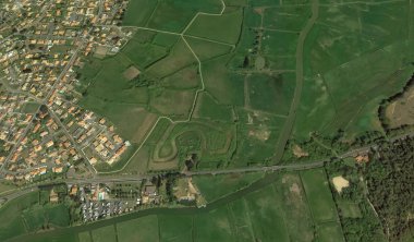 bir kuş bakışı Bretigny-sur-Orge sahil, sokaklar ve altyapı 2019