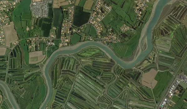 bir kuş bakışı Bretigny-sur-Orge sahil, sokaklar ve altyapı 2019