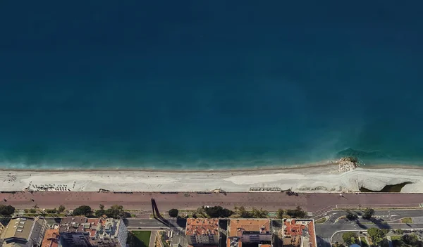 Cote d'Azur Nice uit een vogeloog Drone — Stockfoto