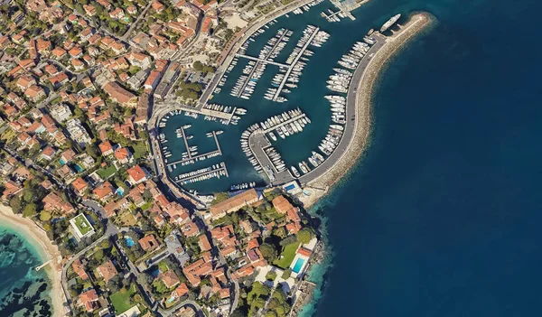 Cote d'azur nice from a bird's eye drone — Stock Photo, Image
