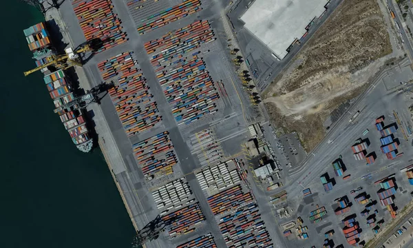 Porto de carga de Adelaide, Austrália, no Golfo de São Vicente — Fotografia de Stock