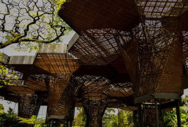 Doğanın ortasında mimari olan orkide parkı