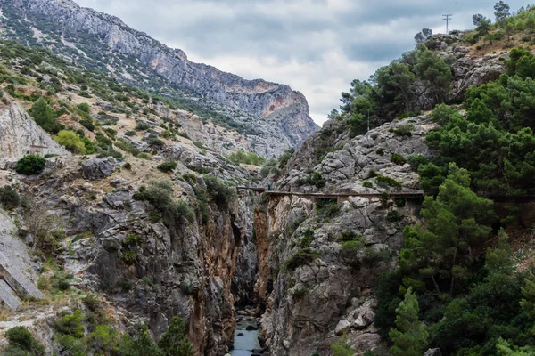 El Caminito del Rey - Kralın El Chorro 'daki Küçük Yolu, Malaga İspanya