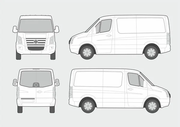 Vorlage Für Kommerzielle Transporter — Stockvektor