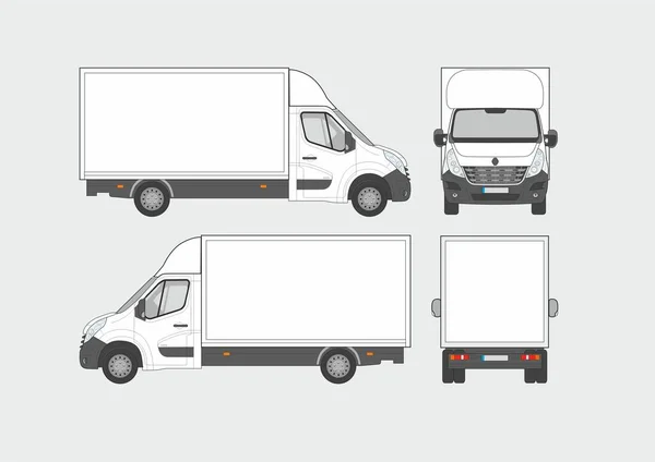 Blank Vector Template Cargo Van — Stock Vector