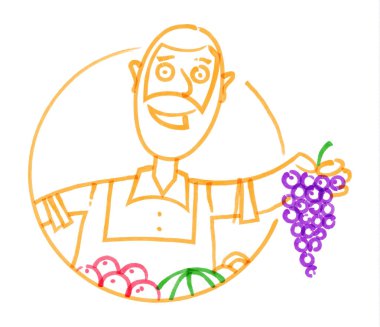 elle keçeli kalemle çizilmiş