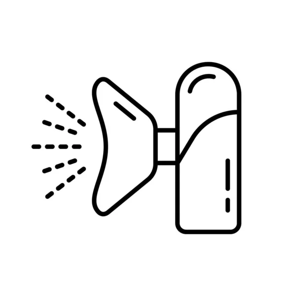 Portable Nebulizer Icon Linear Logo Medical Inhaler Black Illustration Individual — Stock Vector