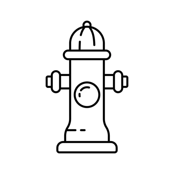 Icône Fireplug Logo Linéaire Bouche Incendie Illustration Simple Noire Tuyau — Image vectorielle