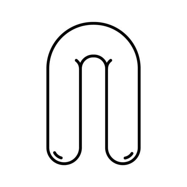 Moderskapskuddikon Linje Konst Logotyp Svart Enkel Illustration Tillbehör För Bekväm — Stock vektor