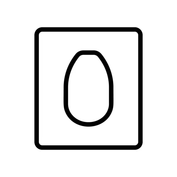 Couverture Siège Toilette Icône Logo Linéaire Coussin Protection Jetable Illustration — Image vectorielle