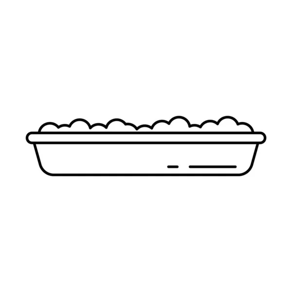 Επίπεδο Δοχείο Χυτό Εικονίδιο Ουσίας Πιάτο Φαγητού Μπολ Σαπουνόφουσκες Τουαλέτα — Διανυσματικό Αρχείο