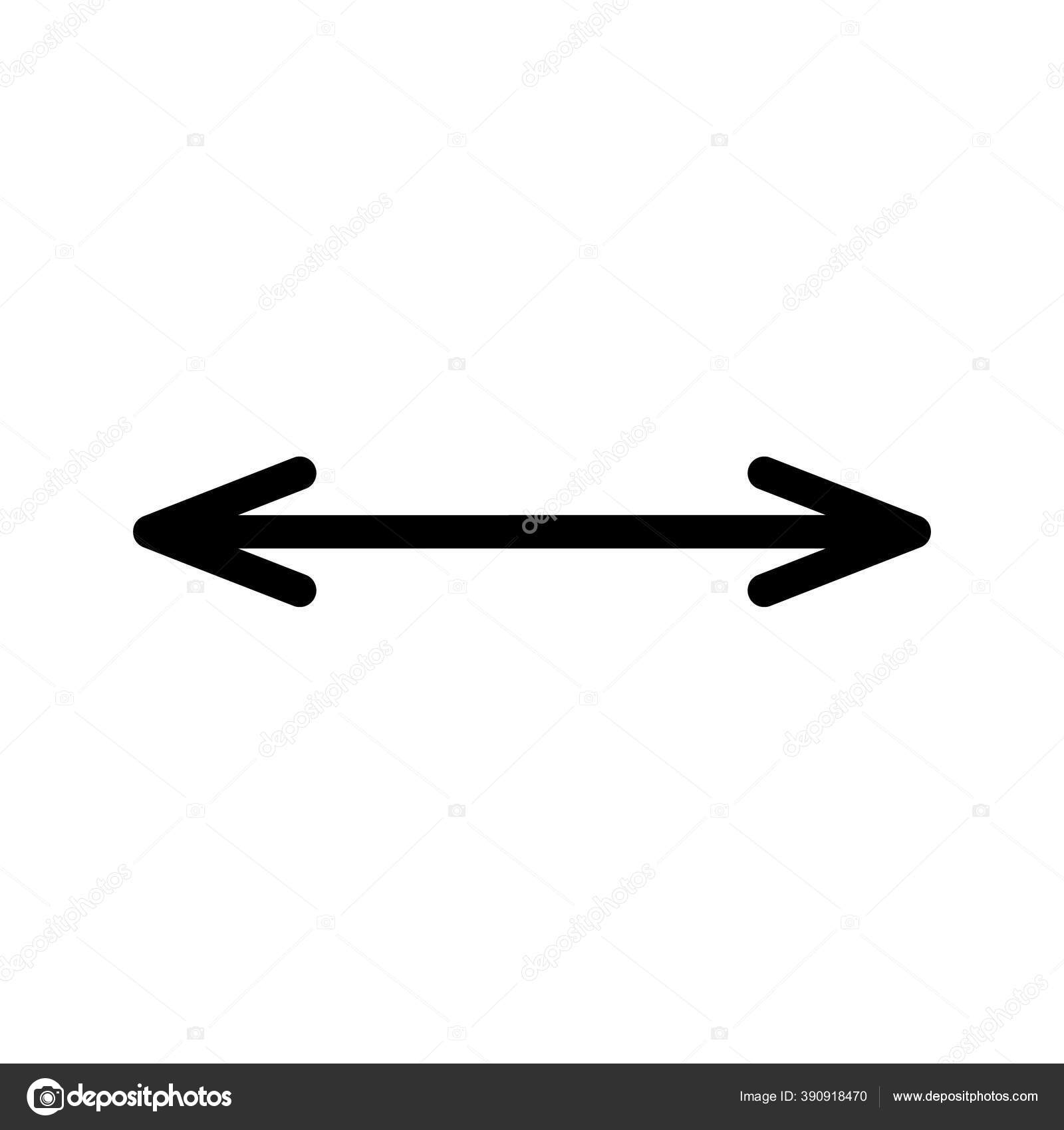 Double Arrow Icon Thin Line Art Image Side Arrow Illustration Stock Vector Image By C Akininamarina