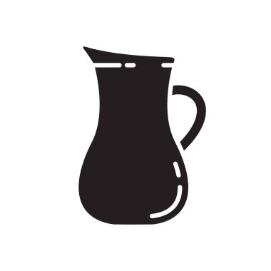 Silueti siluet şeklinde, sapı simgeli. Logo için şablon taslağı. Siyah ve beyaz basit bir illüstrasyon. Düz el beyaz arkaplana izole edilmiş vektör resmi çizdi