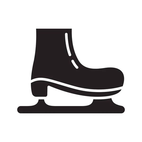 Cutout Σιλουέτα Αγωνιστικά Skate Εικονίδιο Περίγραμμα Πρότυπο Για Χειμερινό Άθλημα — Διανυσματικό Αρχείο