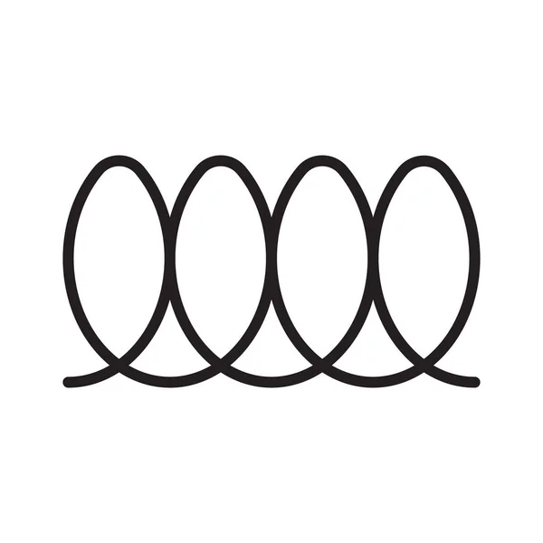 Ícone Espiral Indução Logotipo Linear Tipo Placa Cozinha Ilustração Simples — Vetor de Stock