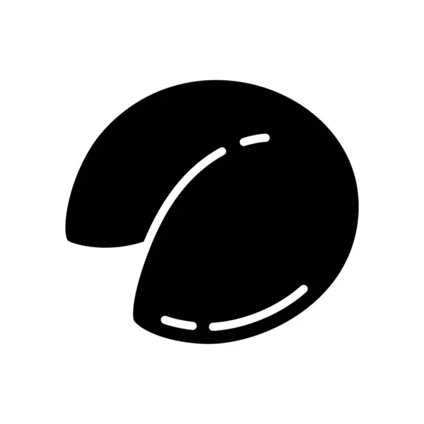 Silhouette Découpée Dumpling Icône Vue Latérale Décrivez Logo Petite Collation — Image vectorielle