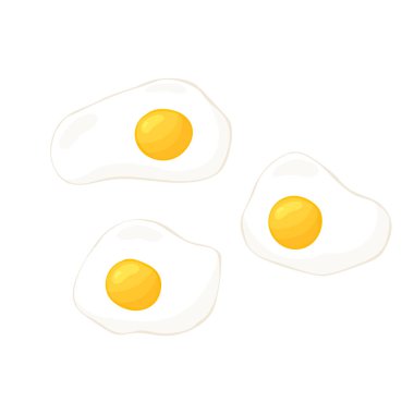 Renkli omlet ikonu. Çırpılmış yumurta. Taze yiyeceğin el çizimi çizimi çizimi. Geleneksel sağlıklı kahvaltıyı simgeliyor. Beyaz arkaplanda izole edilmiş vektör resmi