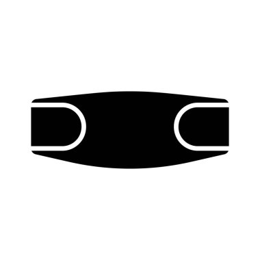 Siluet hamilelik bandajı. Belden aşağısı için destekleyici elastik kemerin ana simgesi. Yaralandıktan sonra tıbbi rehabilitasyon kemerinin siyah çizimi. Beyaz arkaplanda düz izole vektör