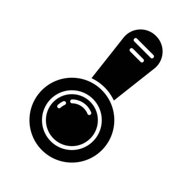 Siluet akıllı telefon klipsli lens. Taşınabilir yakınlaştırma logosu. Mobil kamera için çıkarılabilir cihazın siyah çizimi. Beyaz zemin üzerinde düz izole vektör. Fisheye nesnel simgesi