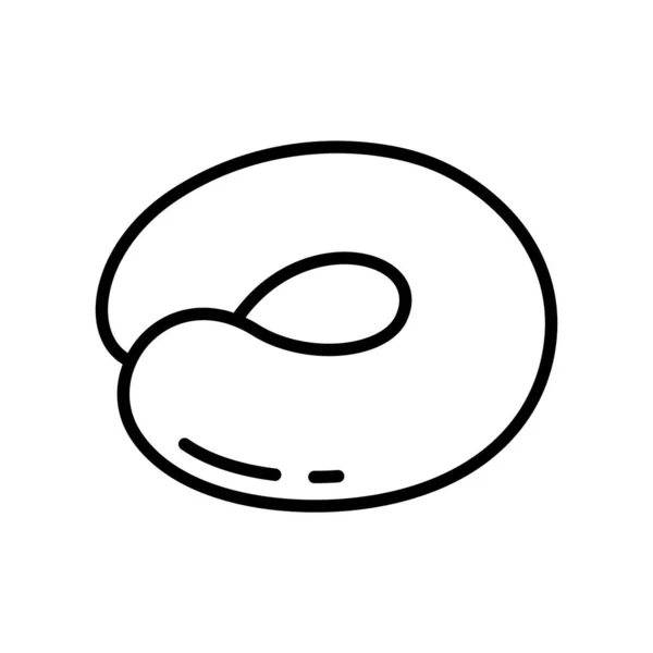 Подорожня Подушка Лінійна Іконка Гумової Головної Подушки Чорна Ілюстрація Сну — стоковий вектор