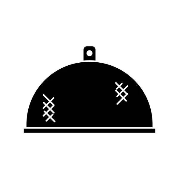 Cutout Silueta Tapa Cocina Para Comida Icono Del Contorno Tapa — Archivo Imágenes Vectoriales