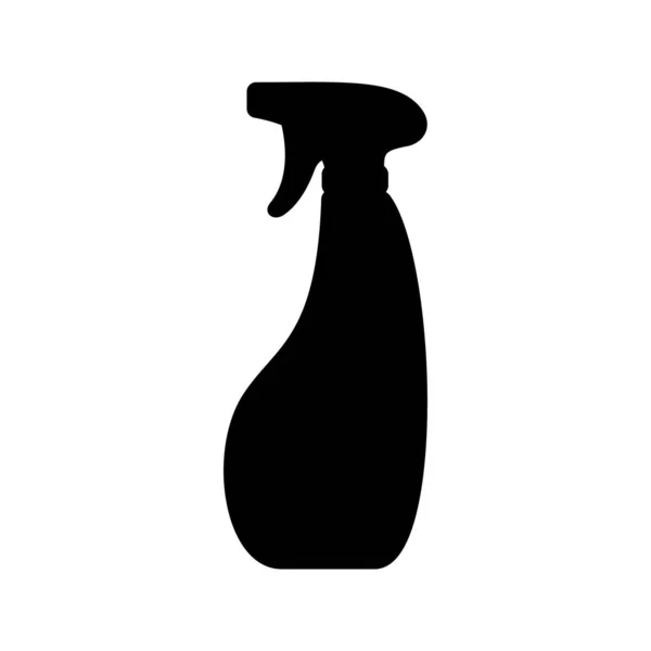 Silhouette Sprayer Gebogene Flasche Umrisssymbol Des Zerstäubers Oder Pulverisierers Schwarze — Stockvektor