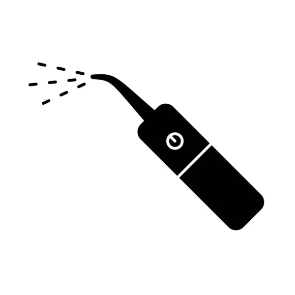 Значок Силуэта Зубного Ирригатора Контурный Логотип Электрического Устройства Домашнего Использования — стоковый вектор