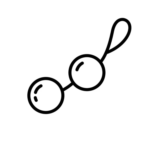 Піктограма Кульок Вагінальних Лінійний Логотип Секс Іграшки Жінки Чорна Ілюстрація — стоковий вектор