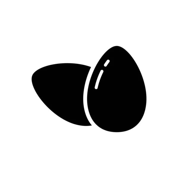 Äggsiluett Ikonen Redogör För Logotypen För Två Kycklingägg För Förpackningsdesign — Stock vektor