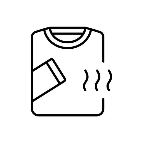 Thermisch Compressie Ademend Ondergoed Lineair Icoon Van Shirt Met Lange — Stockvector
